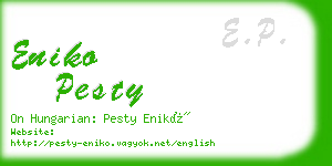 eniko pesty business card